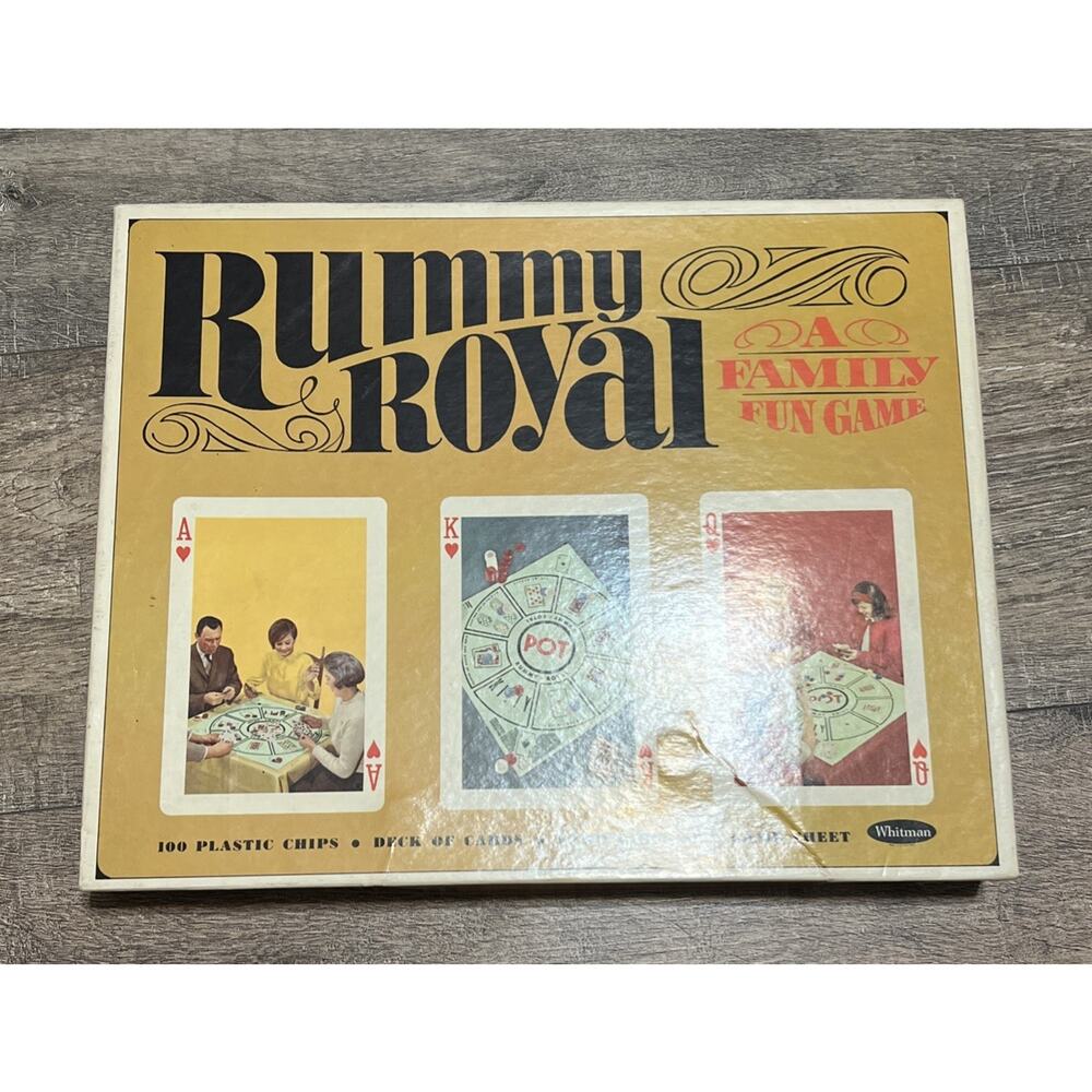 Vintage Whitman Rummy Royal Board Game Family Fun Whitman 1965